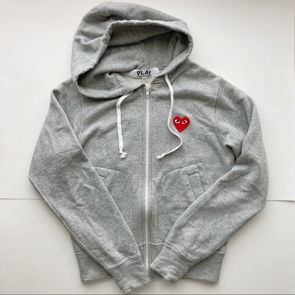 cdg multi heart hoodie